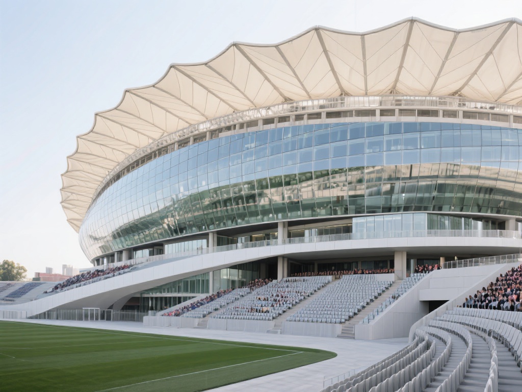 米兰球场的建筑风格充分体现了科技感与可持续性。球场