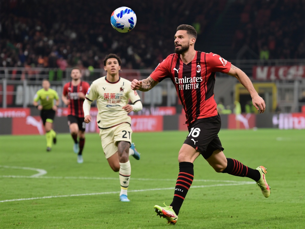 米兰的成功离不开球员们的出色发挥。老将吉鲁依然是球