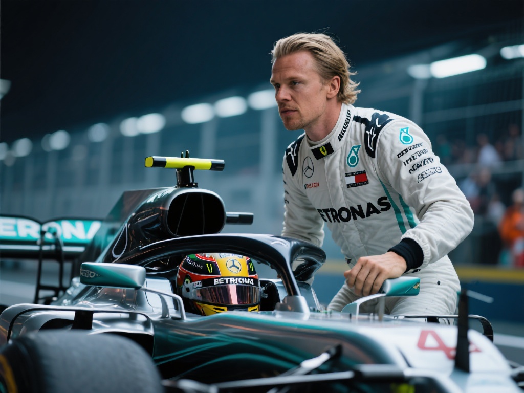 在F1赛车的世界里，有一位车手以其独特的气质和非凡
